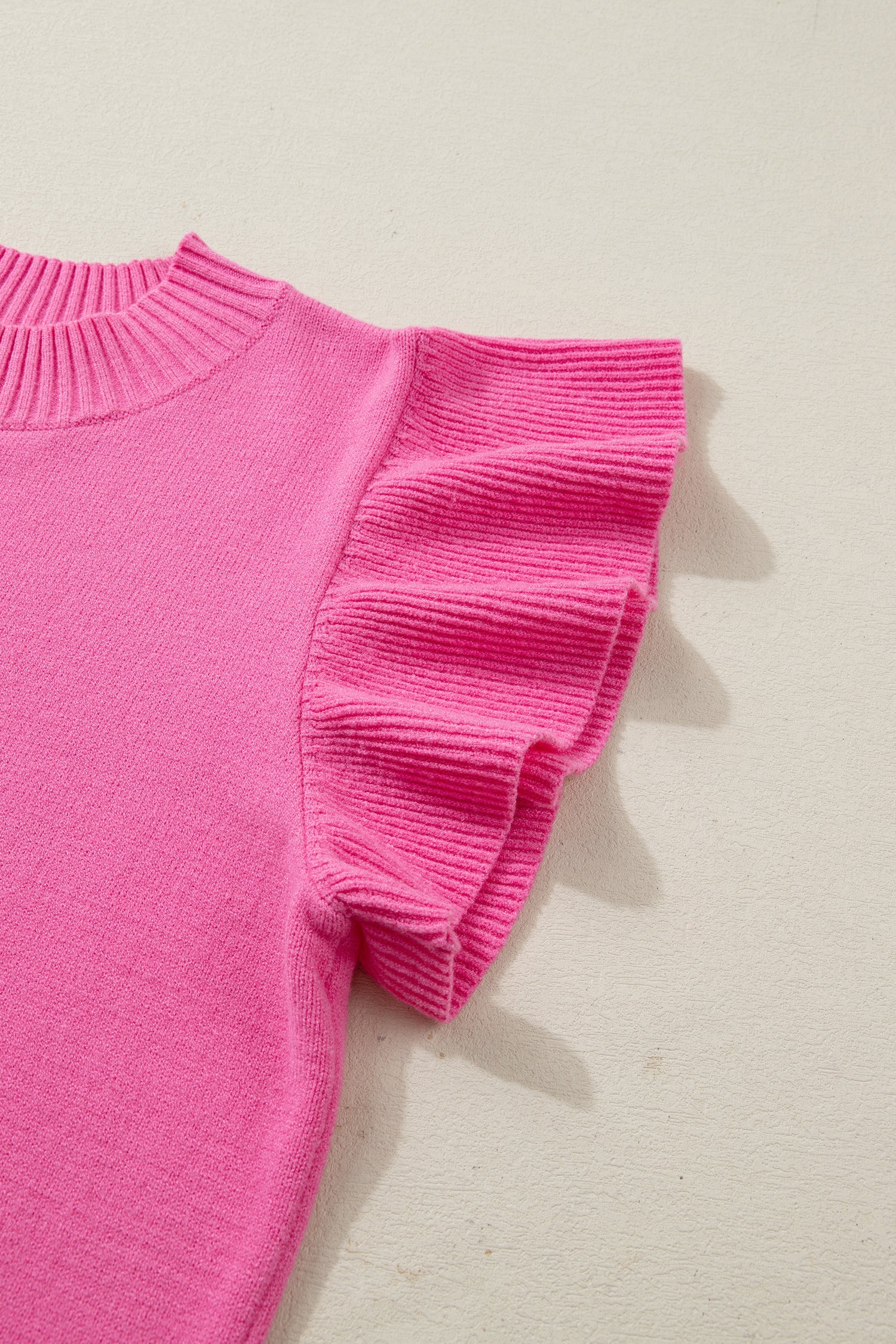 Noelle Ruffle Short Sleeve Sweater