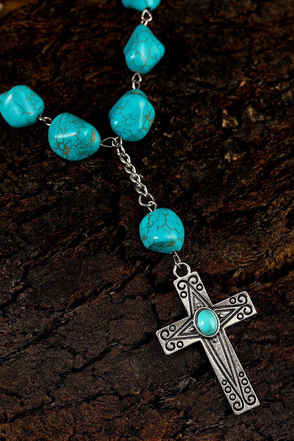 Giana Peacock Cross Pendant Necklace