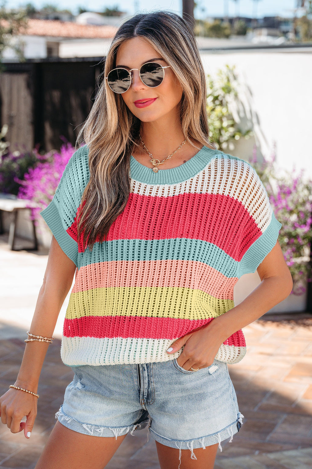 Joelle Knit Short Sleeve Sweater