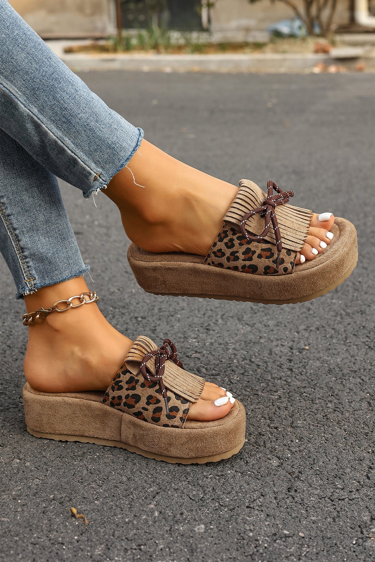 Morgan Up Detail Platform Slippers
