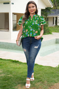 Keilani Short Sleeve Floral PLUS Top