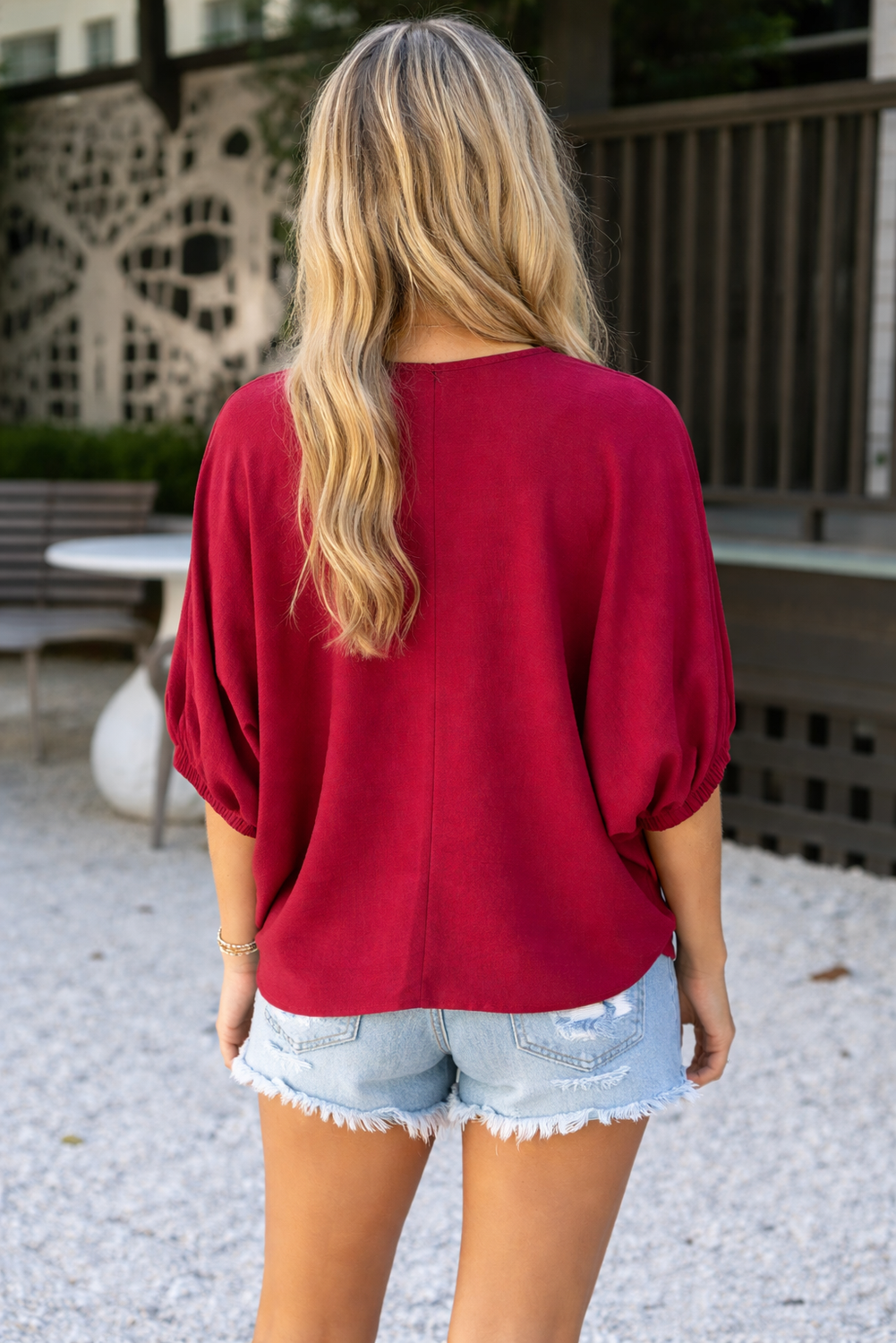 Willow Trim Half Sleeve Blouse