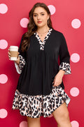 Sage Ruffle Hem Mini PLUS Dress