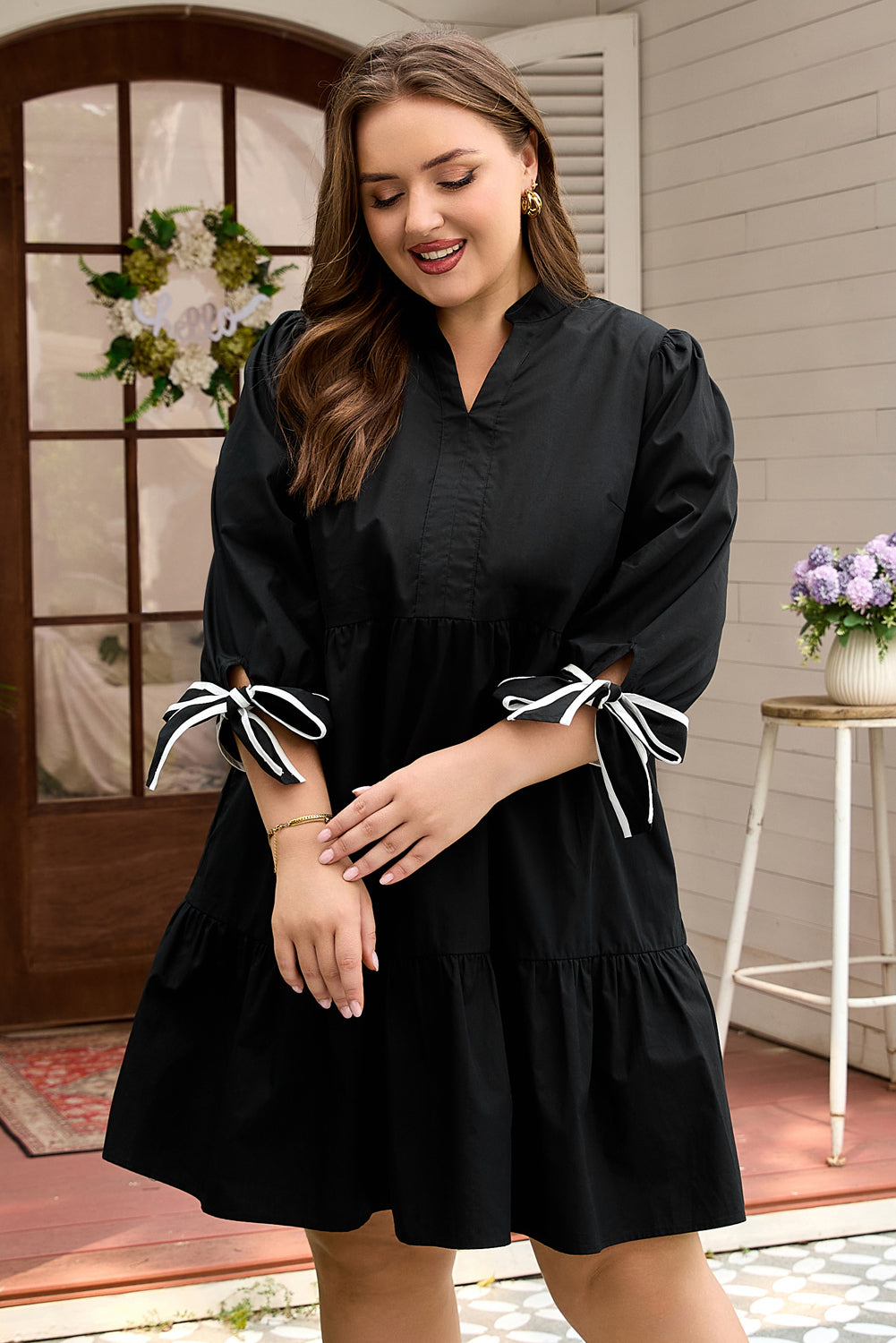 Dorothy Knot Cuffs Mini PLUS Dress