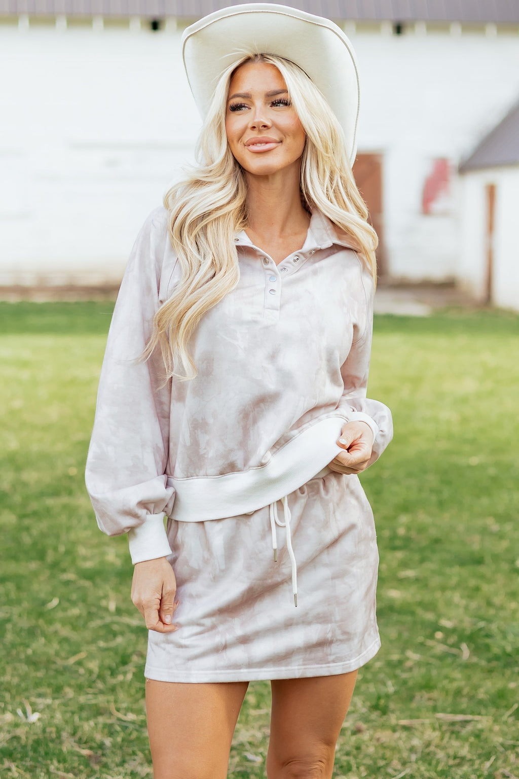 Romina Drawstring Mini Skort Set