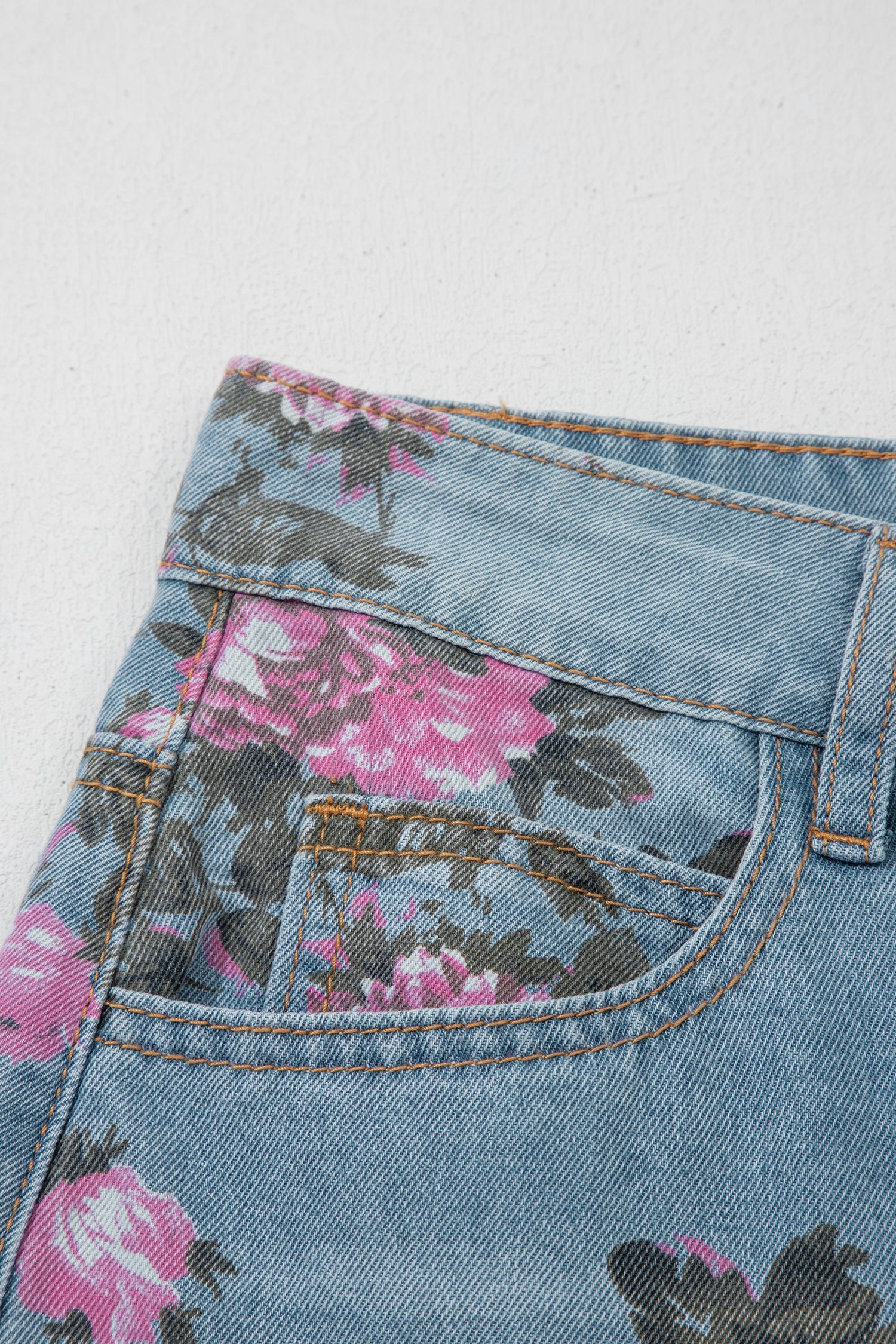 Esme Floral Print Bootcut Jeans
