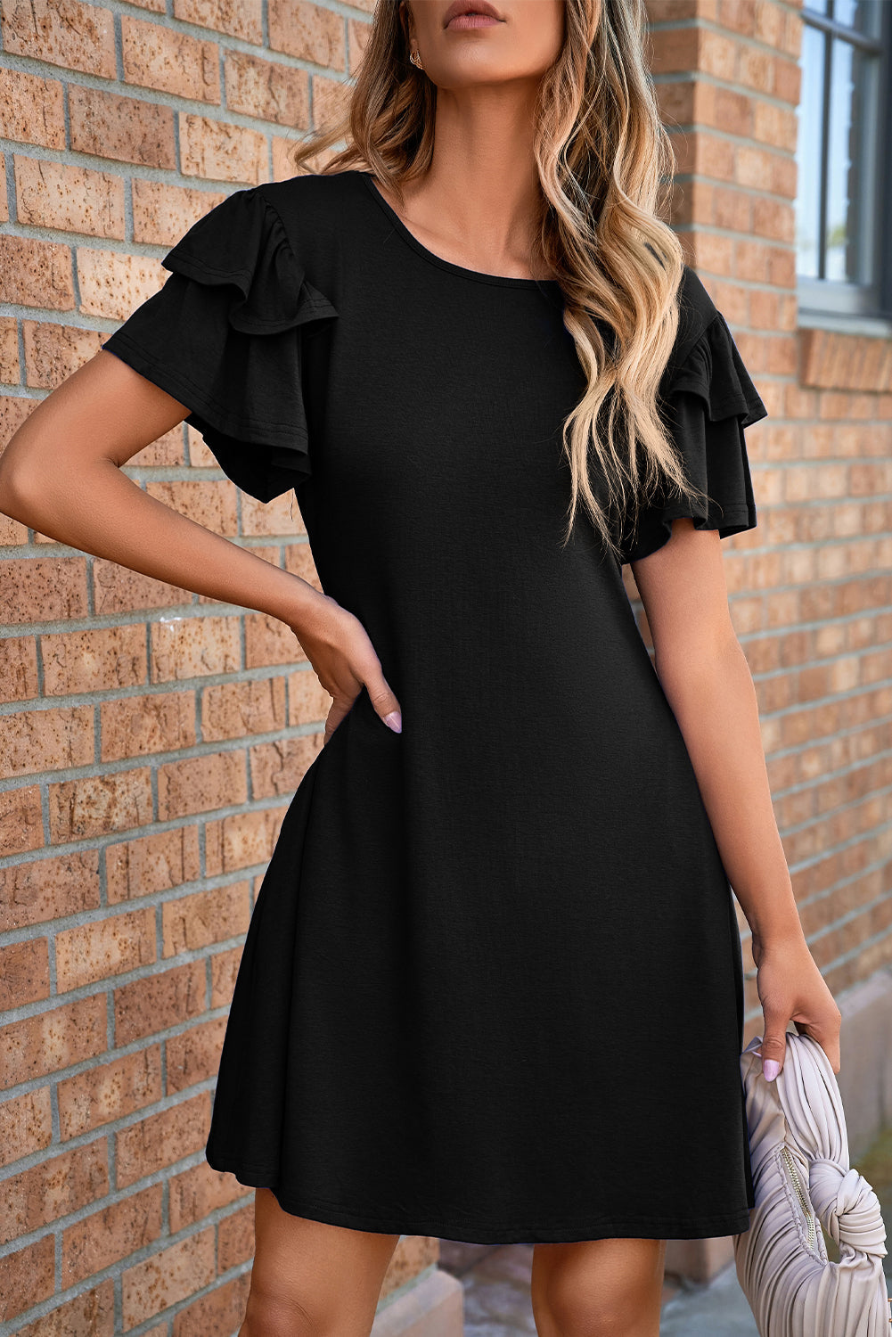 Callie Ruffle Short Sleeve Dress