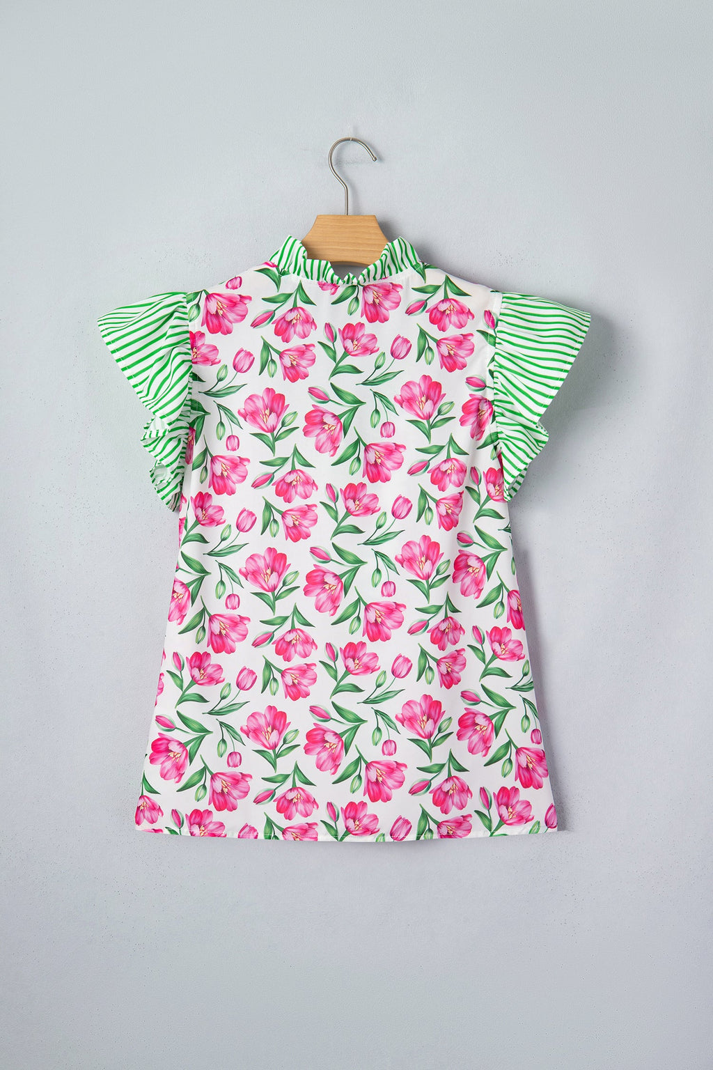 Adelaide Striped Ruffle Trim Blouse