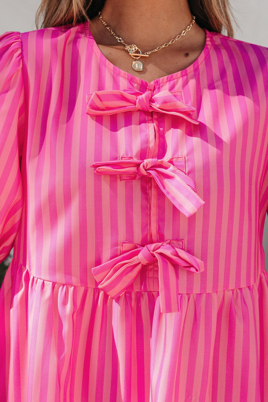 Violet Puff Sleeve Mini Dress