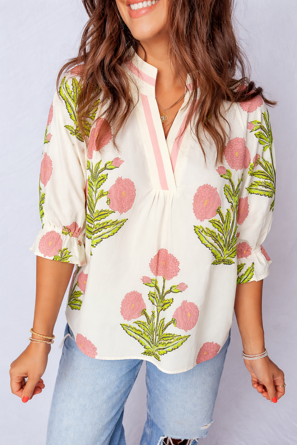 Noelle 3 4 Sleeve Blouse
