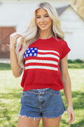 Emely Graphic Short Sleeve Sweater