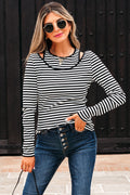 Remi Stripe Double-layer Long Sleeve Top