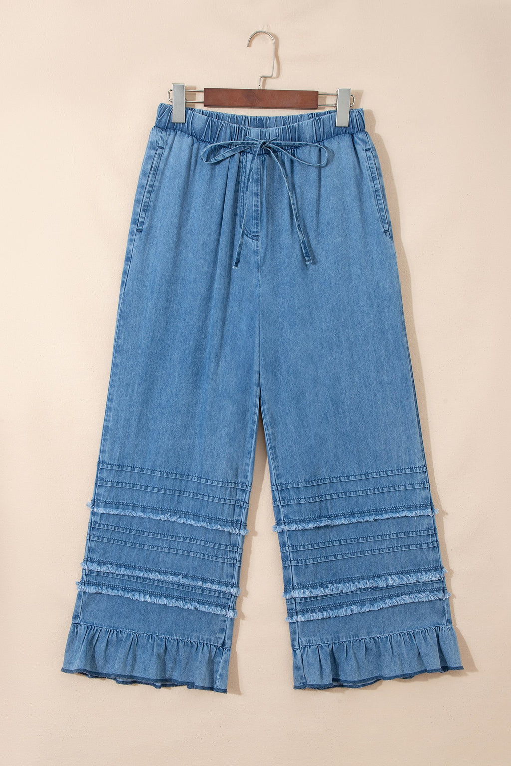 Taytum Wide Leg Chambray Pants