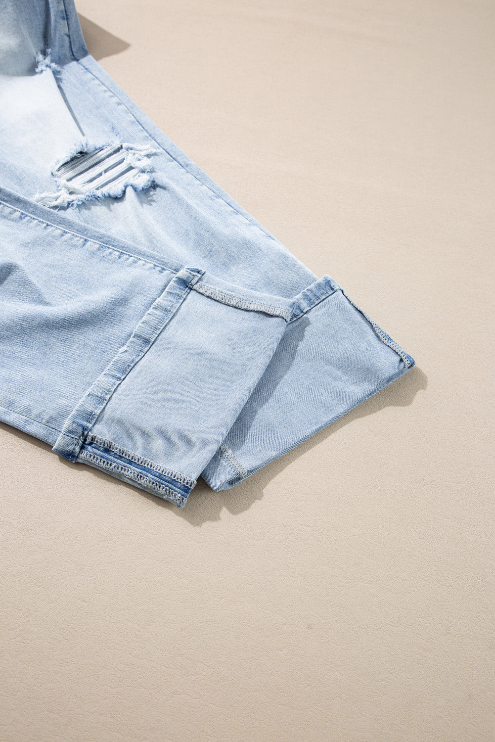 Saige Wash Distressed Straight Jeans