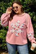 Elizabeth applique Drop Shoulder Sweatshirt