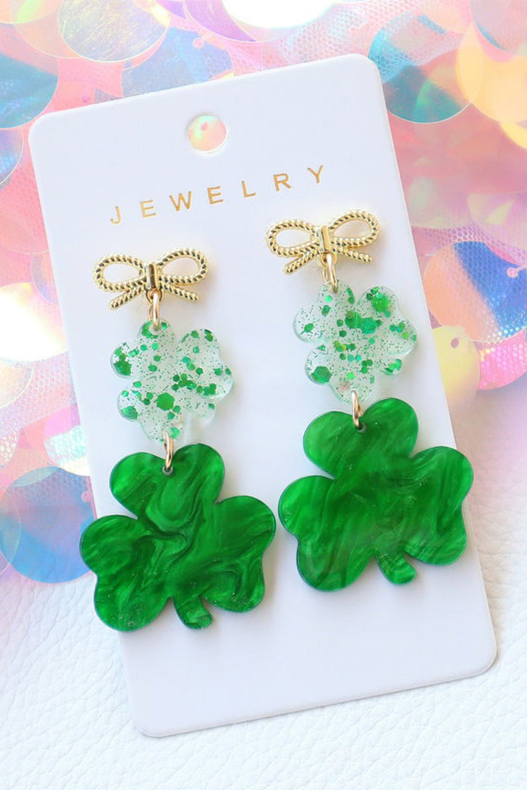 Estrella Pendant Bow Stud Earrings