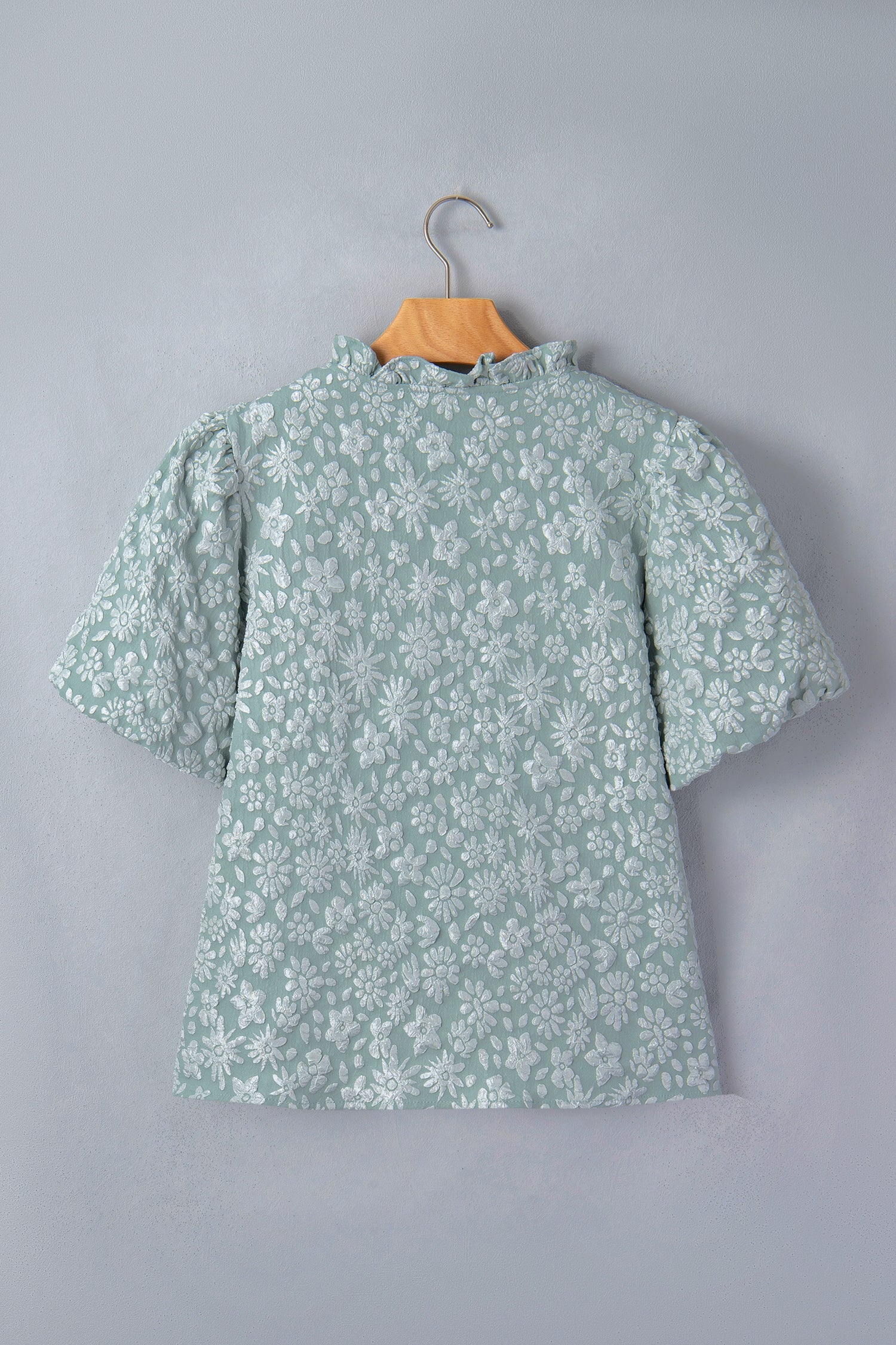 Adalyn Jacquard Puff Sleeve Blouse