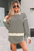 Jessica Drop Shoulder Pullover Top & Skirt Set