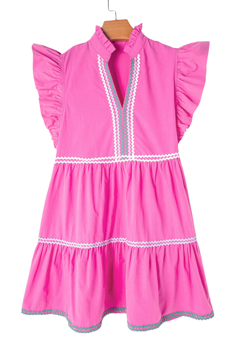 Margaret Flutter Sleeve Tiered Dress