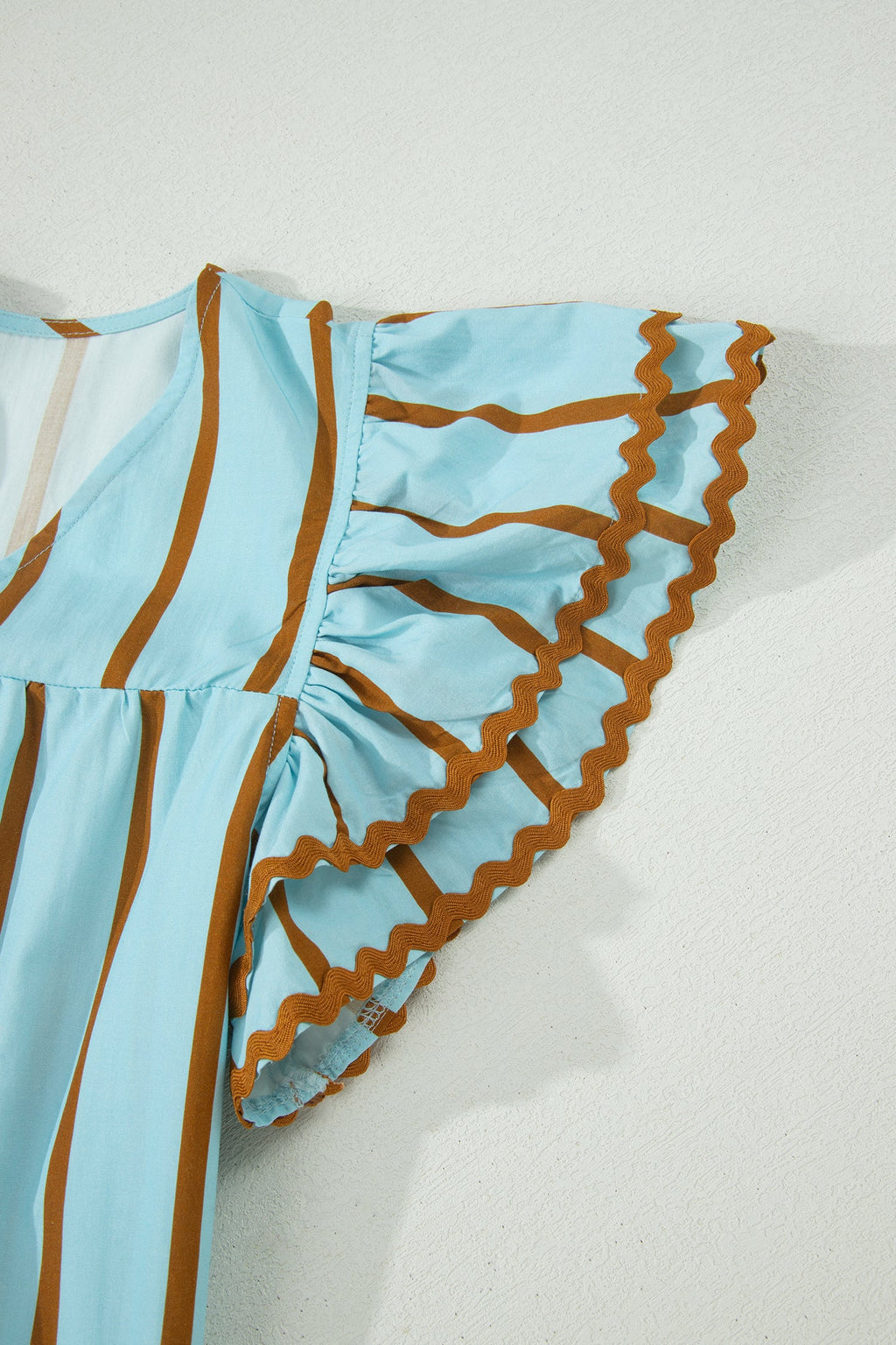 Malaysia Ruffled Short Sleeve Blouse