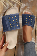 Kennedi Retro Studded Detail Slippers