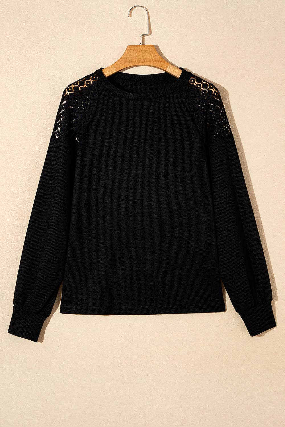 Ava Sleeve Textured Pullover Long Sleeve Top