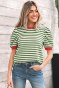 Joy Sleeve Contrast Trim Tee