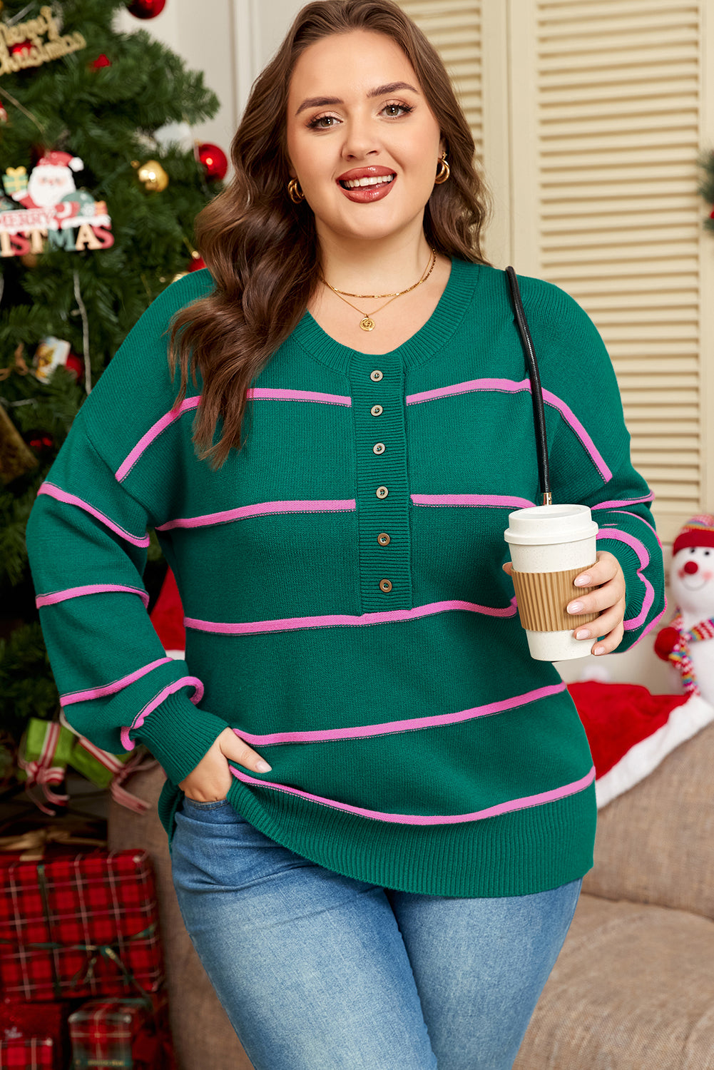 Coraline Half Drop Shoulder PLUS Sweater