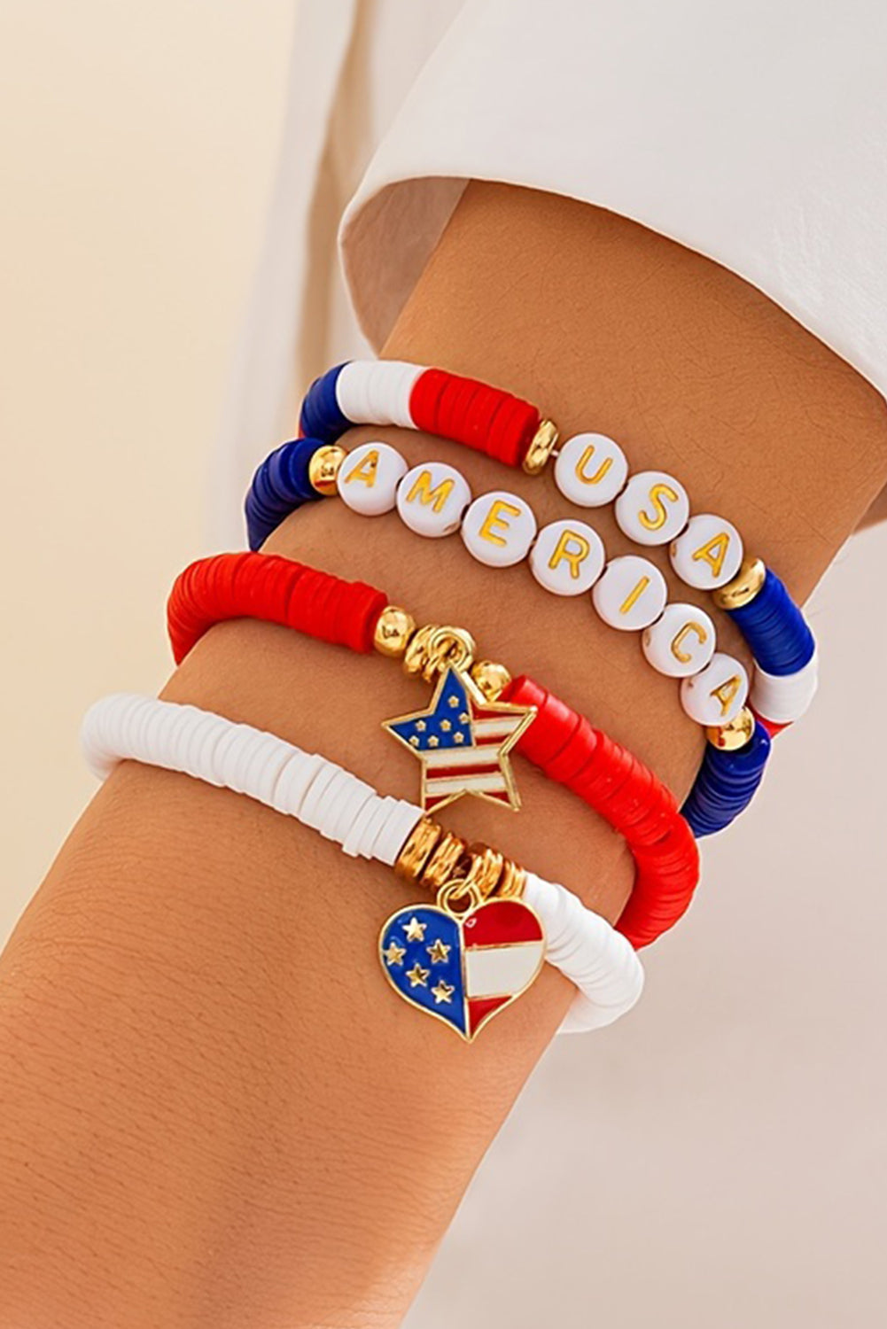Harper Letter Beaded Bracelet Set