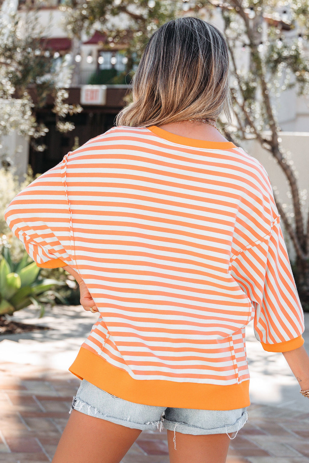 Dulce Seam Patchwork Pullover Top