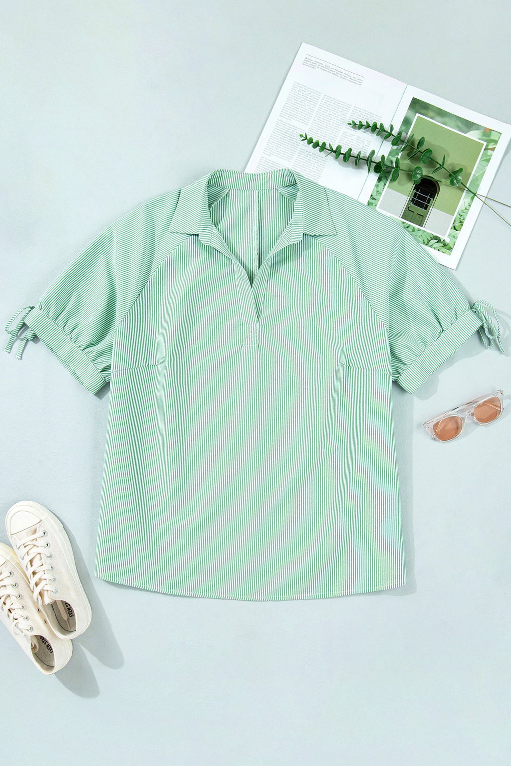 Anaya Collar Short Sleeve PLUS Blouse