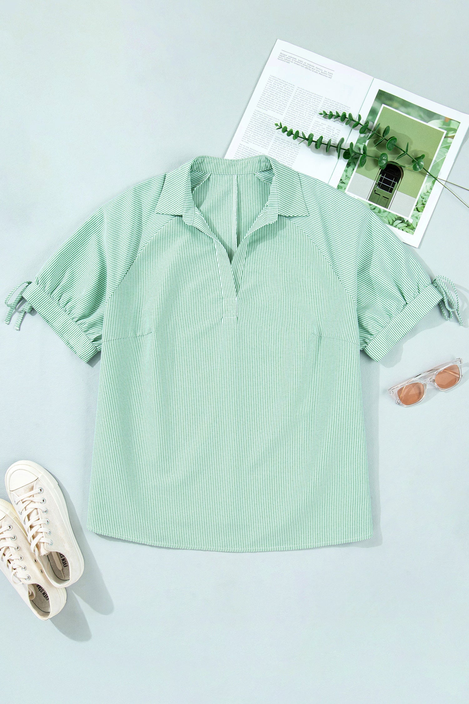 Anaya Collar Short Sleeve PLUS Blouse