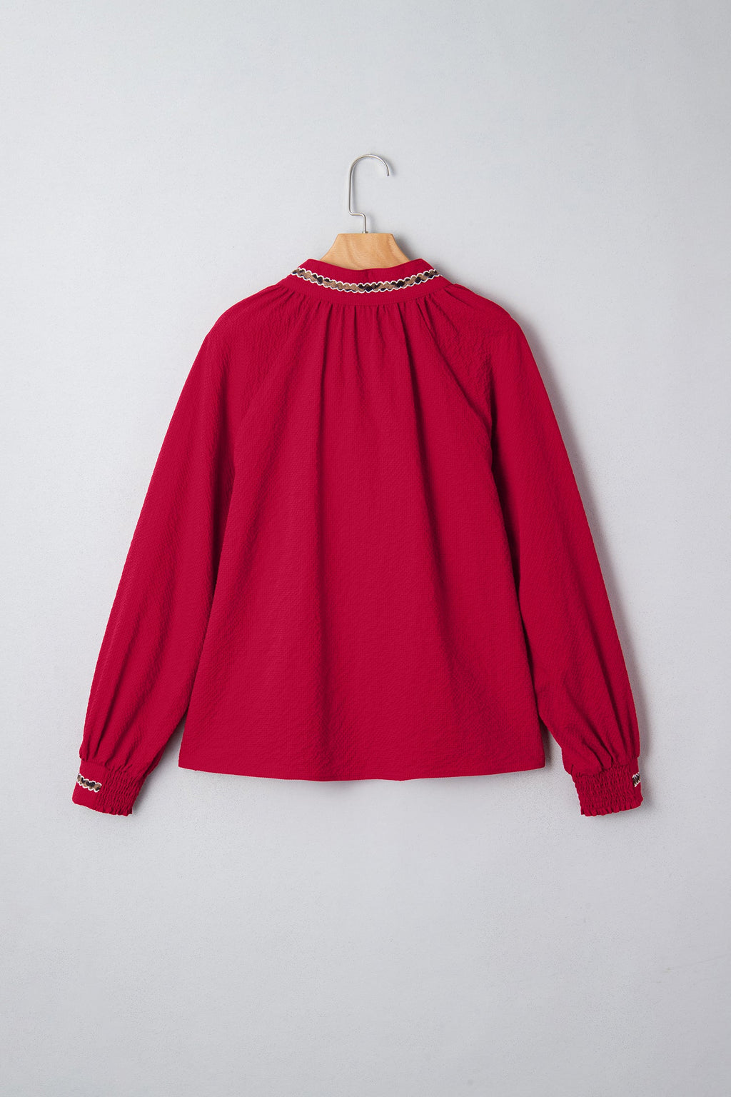 Eve Jacquard Print Textured Blouse