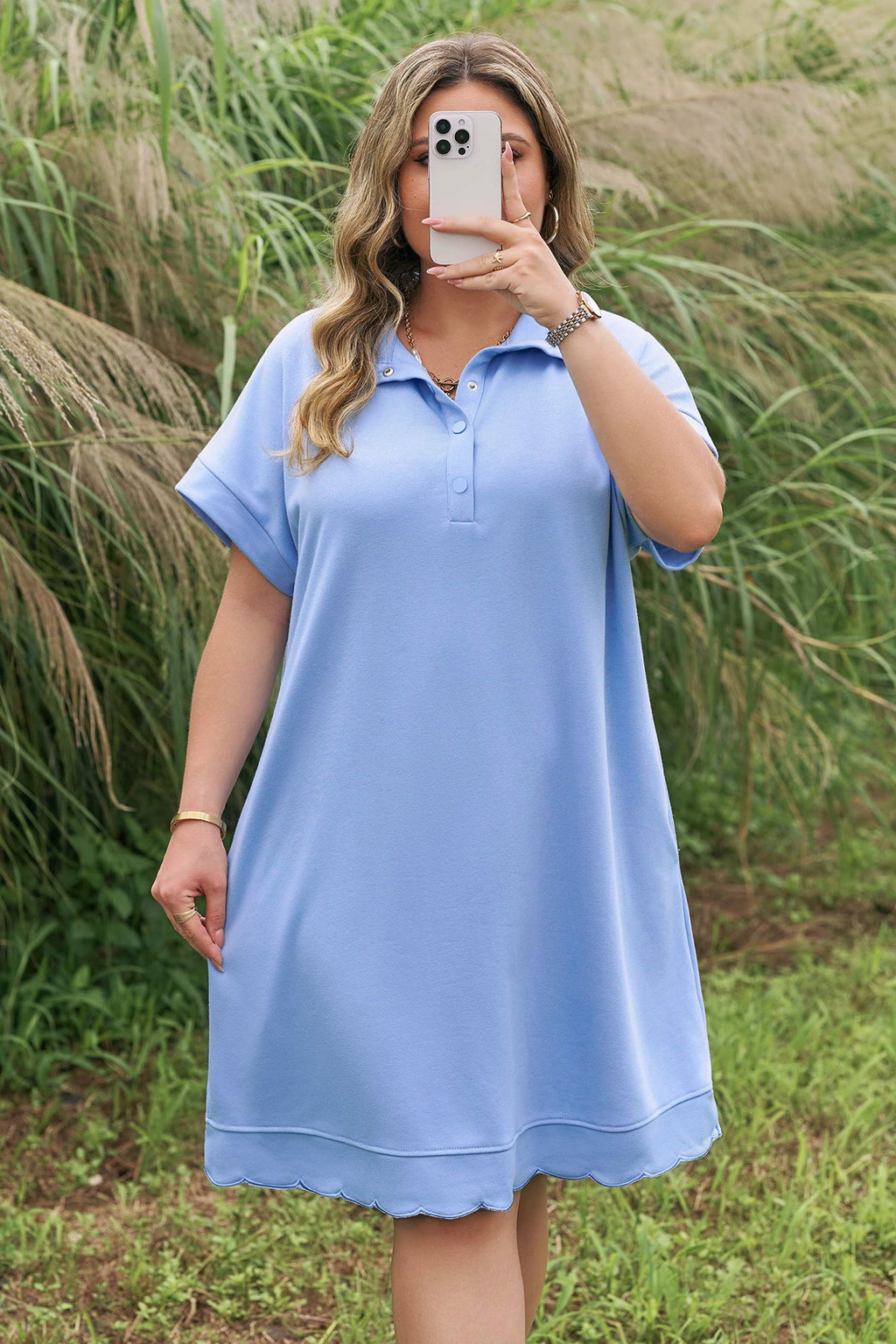 Zaylee Hem Pullover Mini PLUS Dress