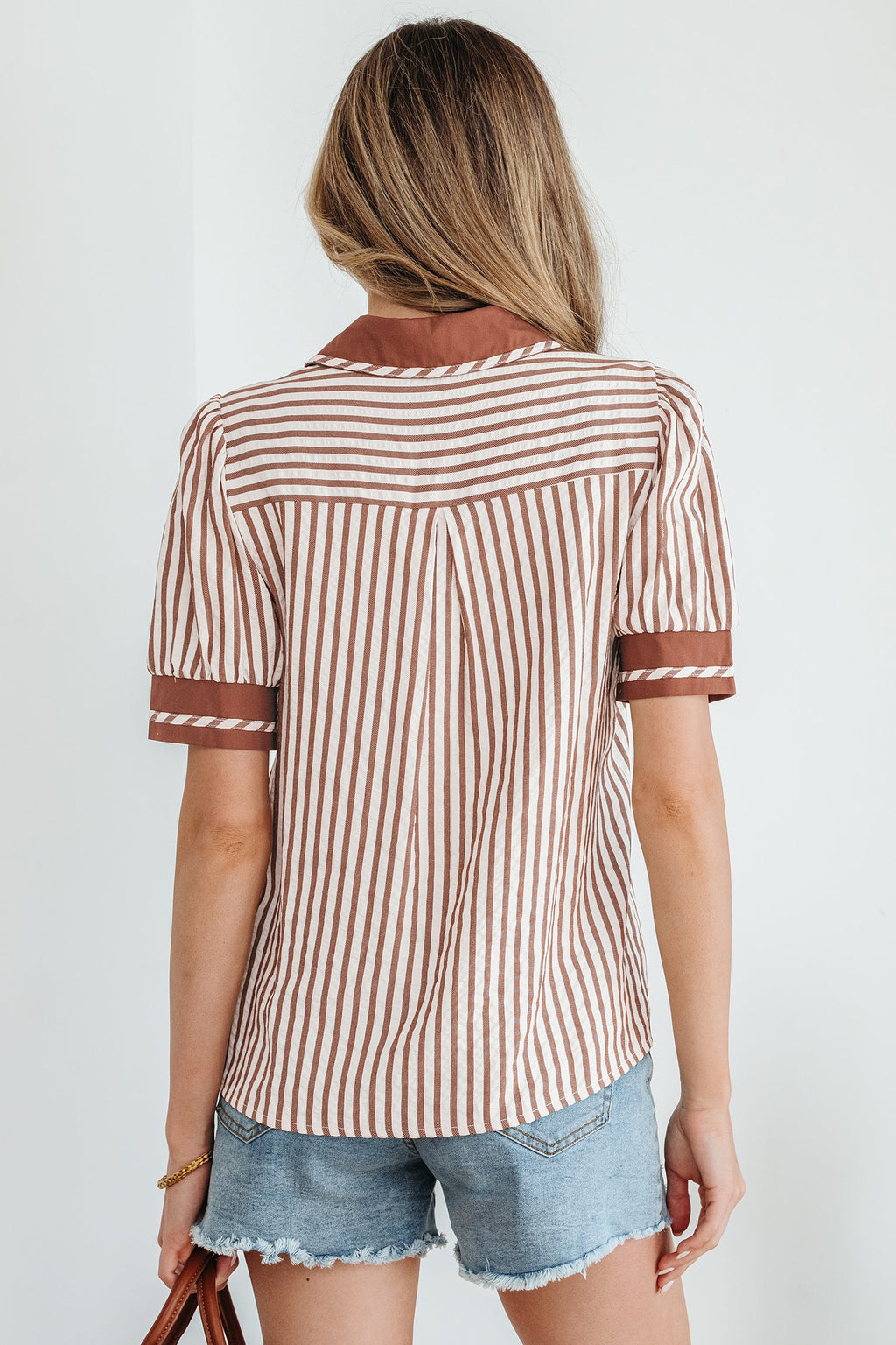 Romina Short Bubble Sleeve Blouse