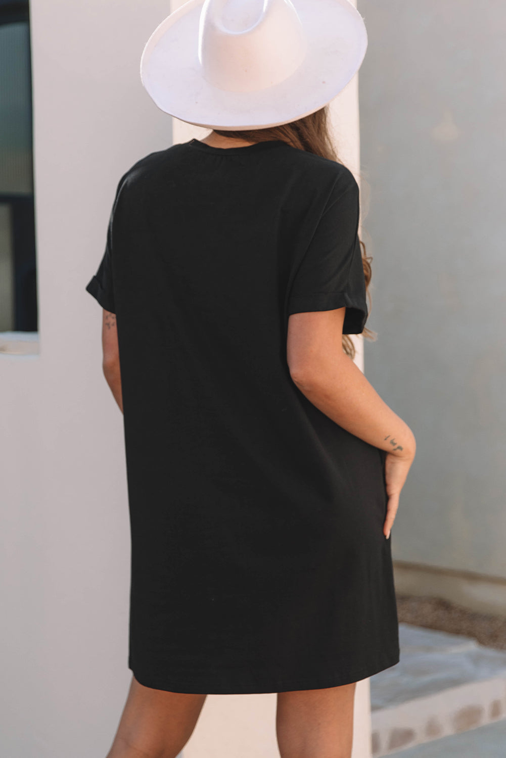 Harlee Nashville Guitar Crew Neck T Shirt Dress