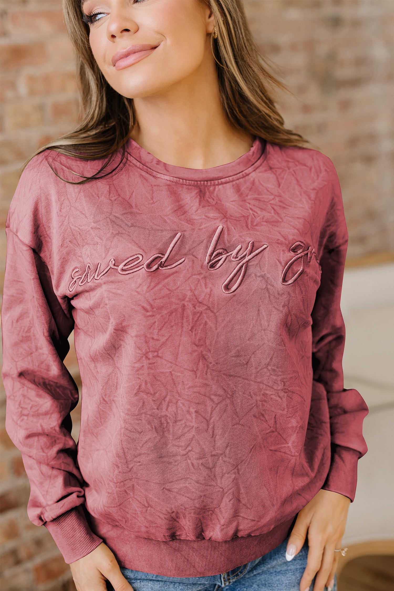 Kaia Mineral Wash Loose Sweatshirt