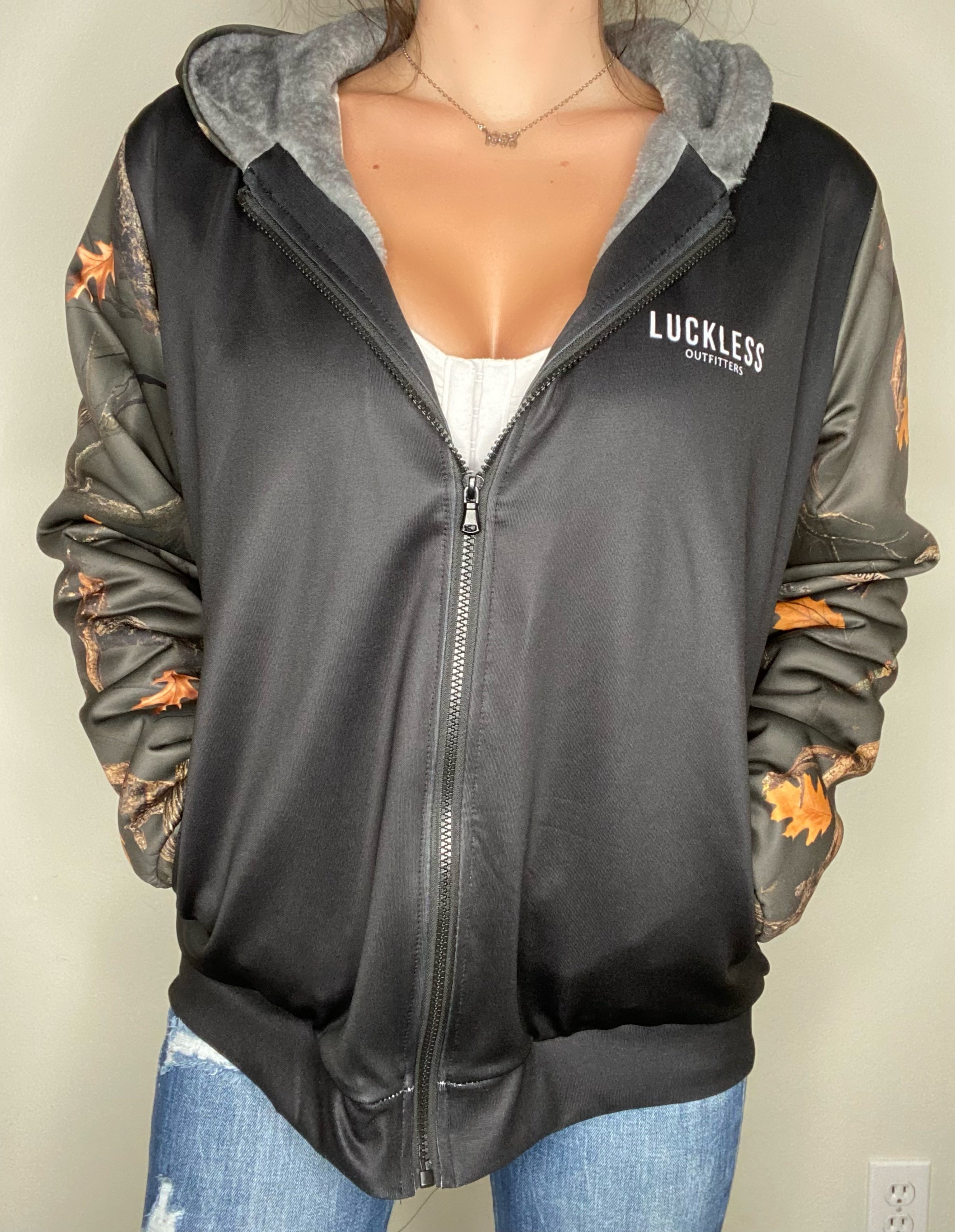 Midnight Camo Heavy Zip Fleece Hoodie