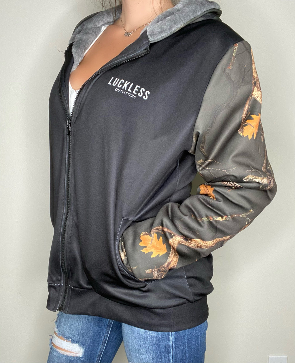 Midnight Camo Heavy Zip Fleece Hoodie