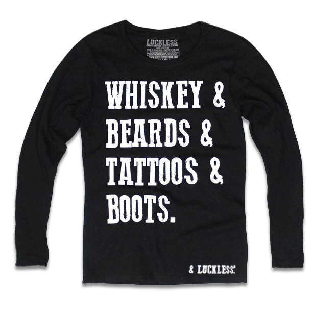 Whiskey And Beards Long Sleeve